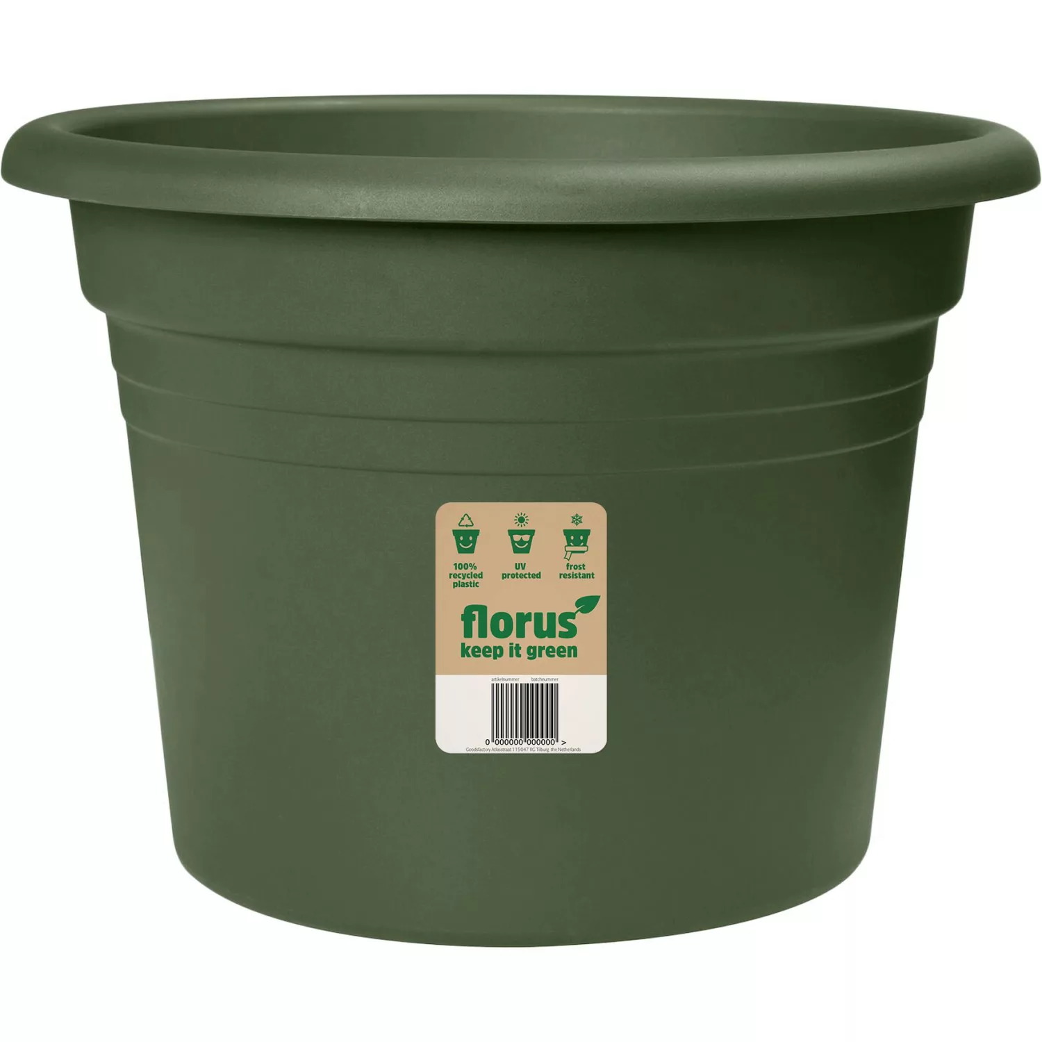 Florus Pflanztopf Mediterran Cilindro  Ø 40 cm Grün günstig online kaufen
