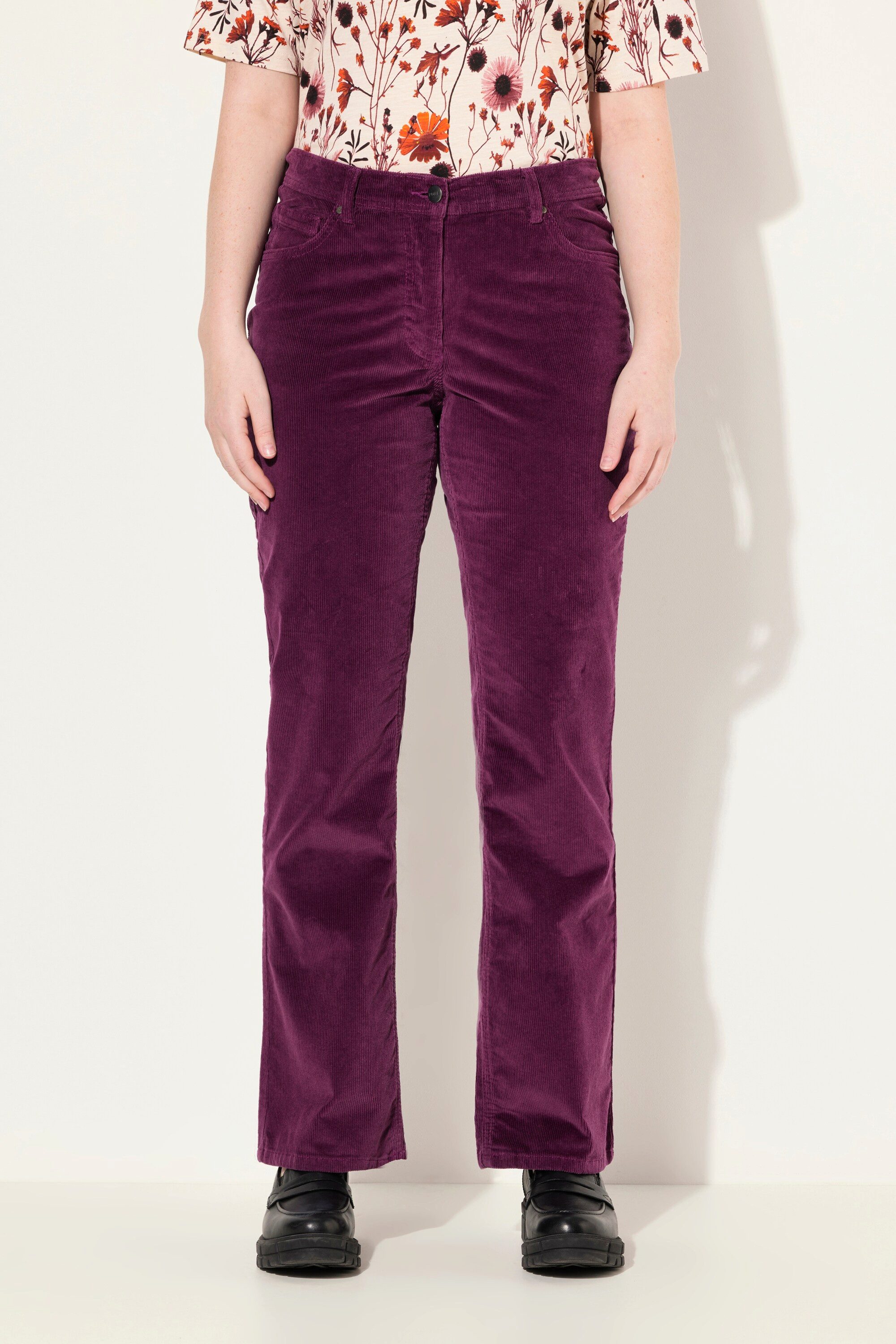 Ulla Popken Regular-fit-Jeans Cordhose Marie Bootcut günstig online kaufen