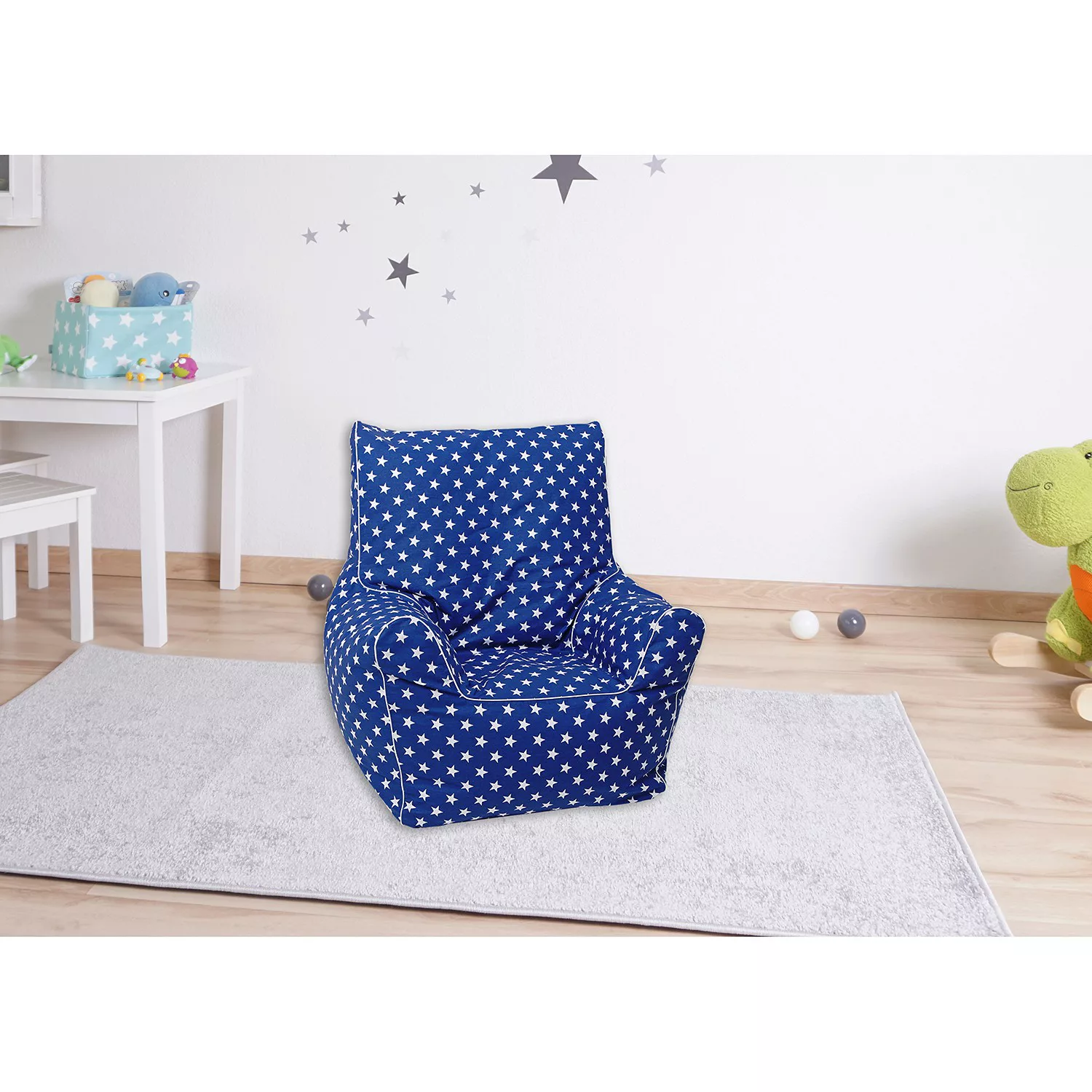 home24 Kindersitzsack Junior White Stars günstig online kaufen