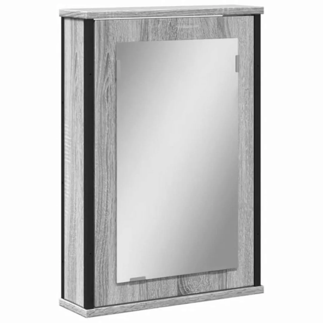 vidaXL Badezimmerspiegelschrank Bad-Spiegelschrank Grau Sonoma 42x12x60 cm günstig online kaufen