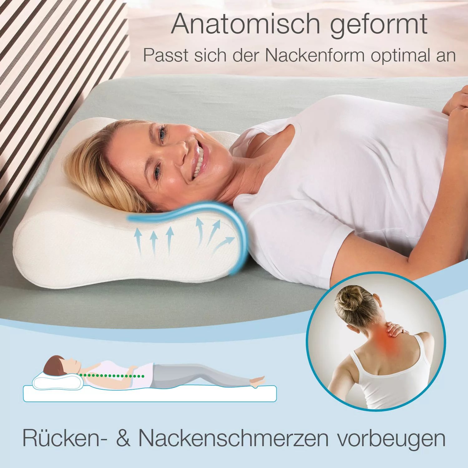 Bestschlaf-Nackenstützkissen »Premium«, 60x35 cm günstig online kaufen