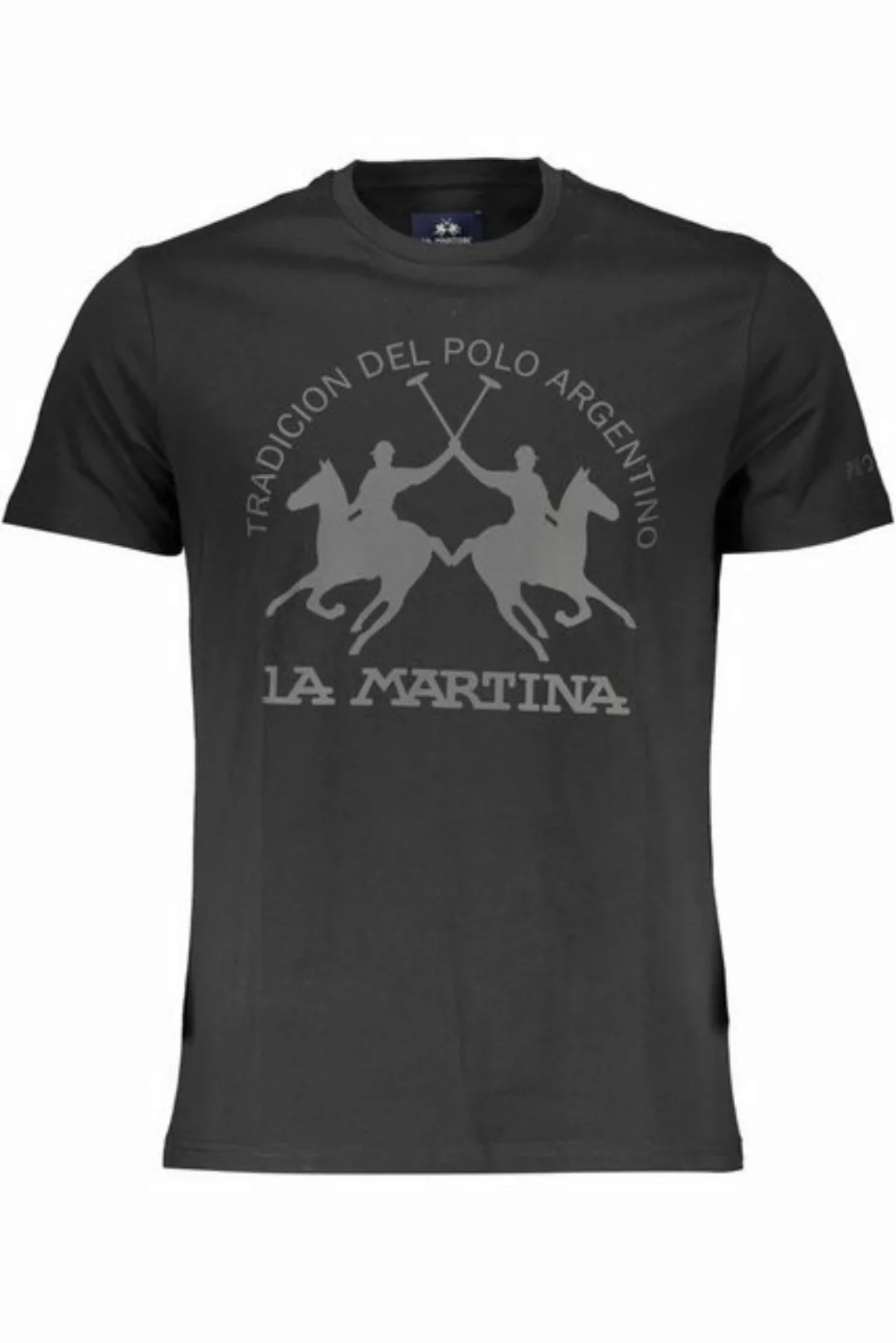 La Martina T-Shirt Elegantes Schwarzes T-Shirt für Herren mit Logo & günstig online kaufen