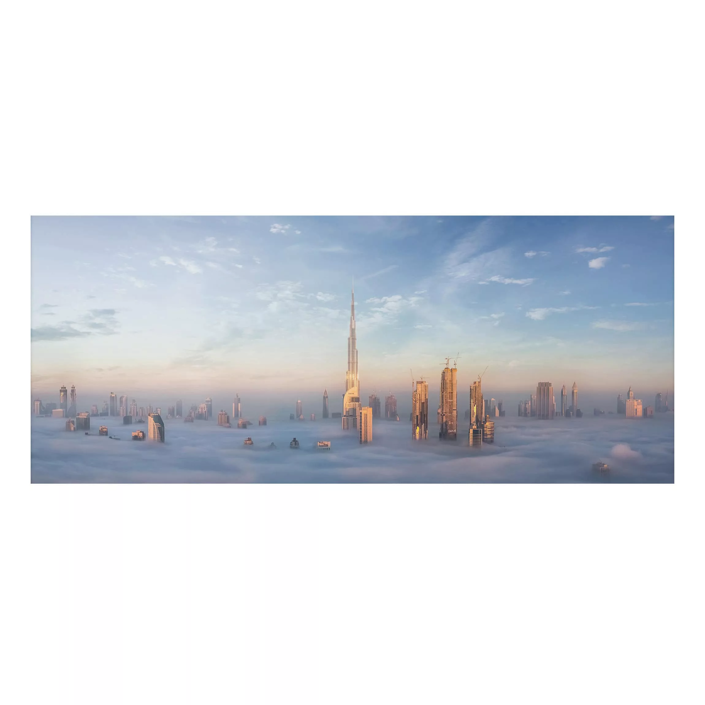 Alu-Dibond Bild Architekur & Skyline - Panorama Dubai über den Wolken günstig online kaufen