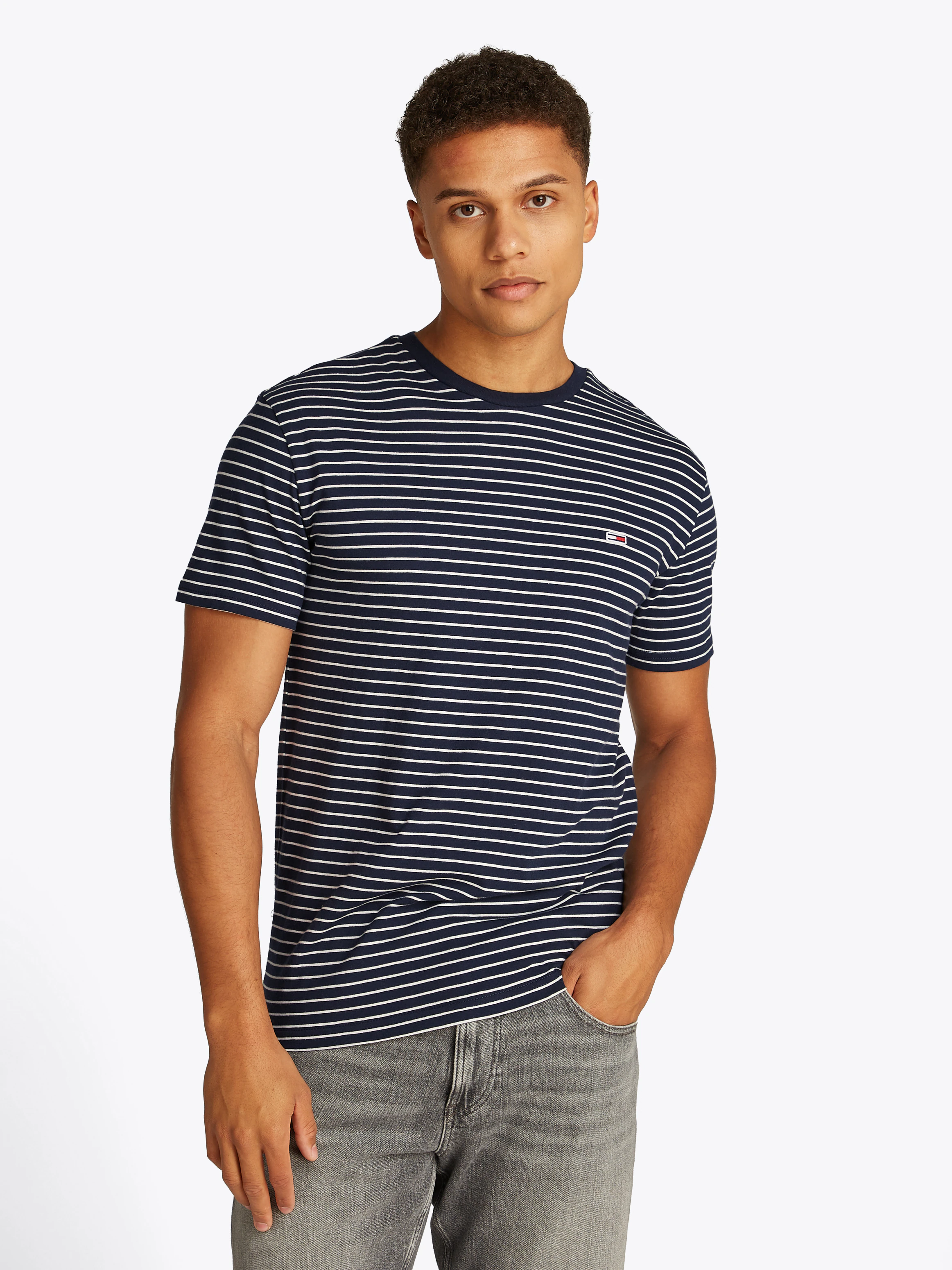 Tommy Jeans Rundhalsshirt "TJM SLIM STRIPE TEE" günstig online kaufen