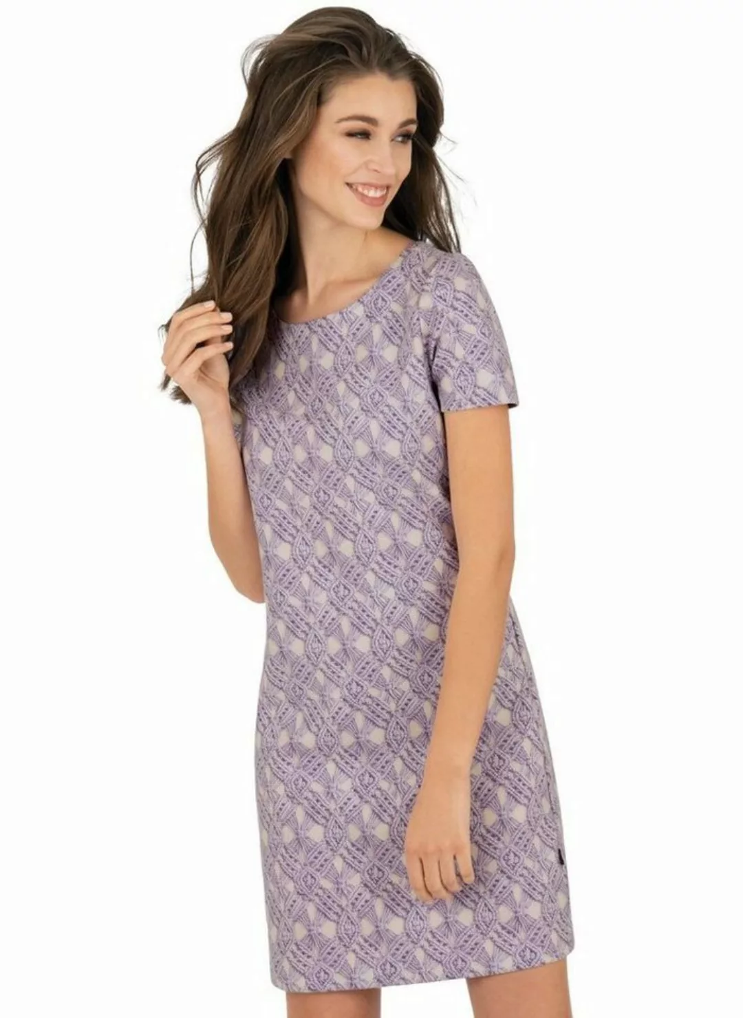 Trigema Jerseykleid "TRIGEMA Kleid mit modischem Allover-Print in Strickopt günstig online kaufen