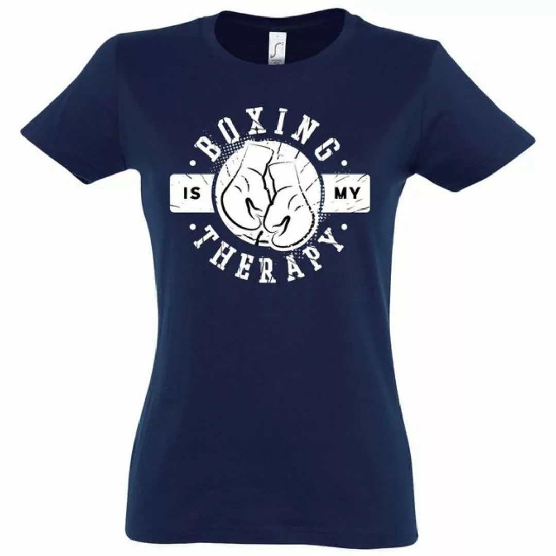 Youth Designz T-Shirt "Boxing Is My Therapie" Damen Shirt mit trendigem Fro günstig online kaufen