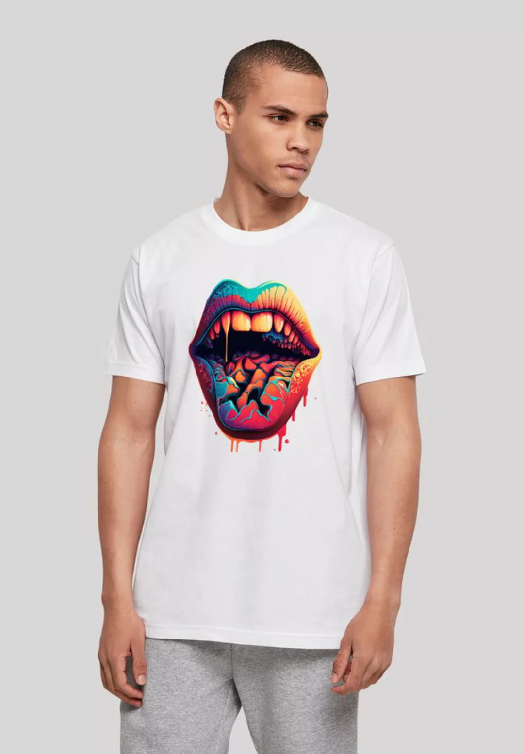 F4NT4STIC T-Shirt Drooling Lips TEE UNISEX Print günstig online kaufen