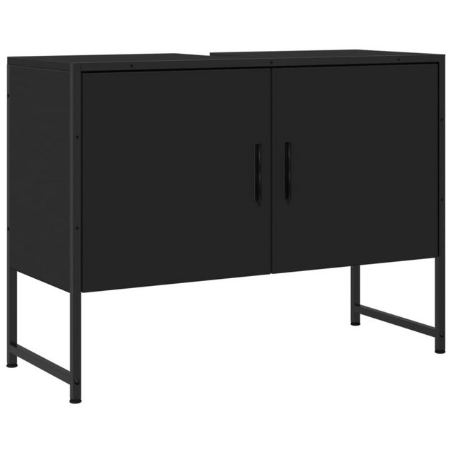 vidaXL Waschbeckenunterschrank Waschbeckenschrank Schwarz 80x33x60 cm Holzw günstig online kaufen