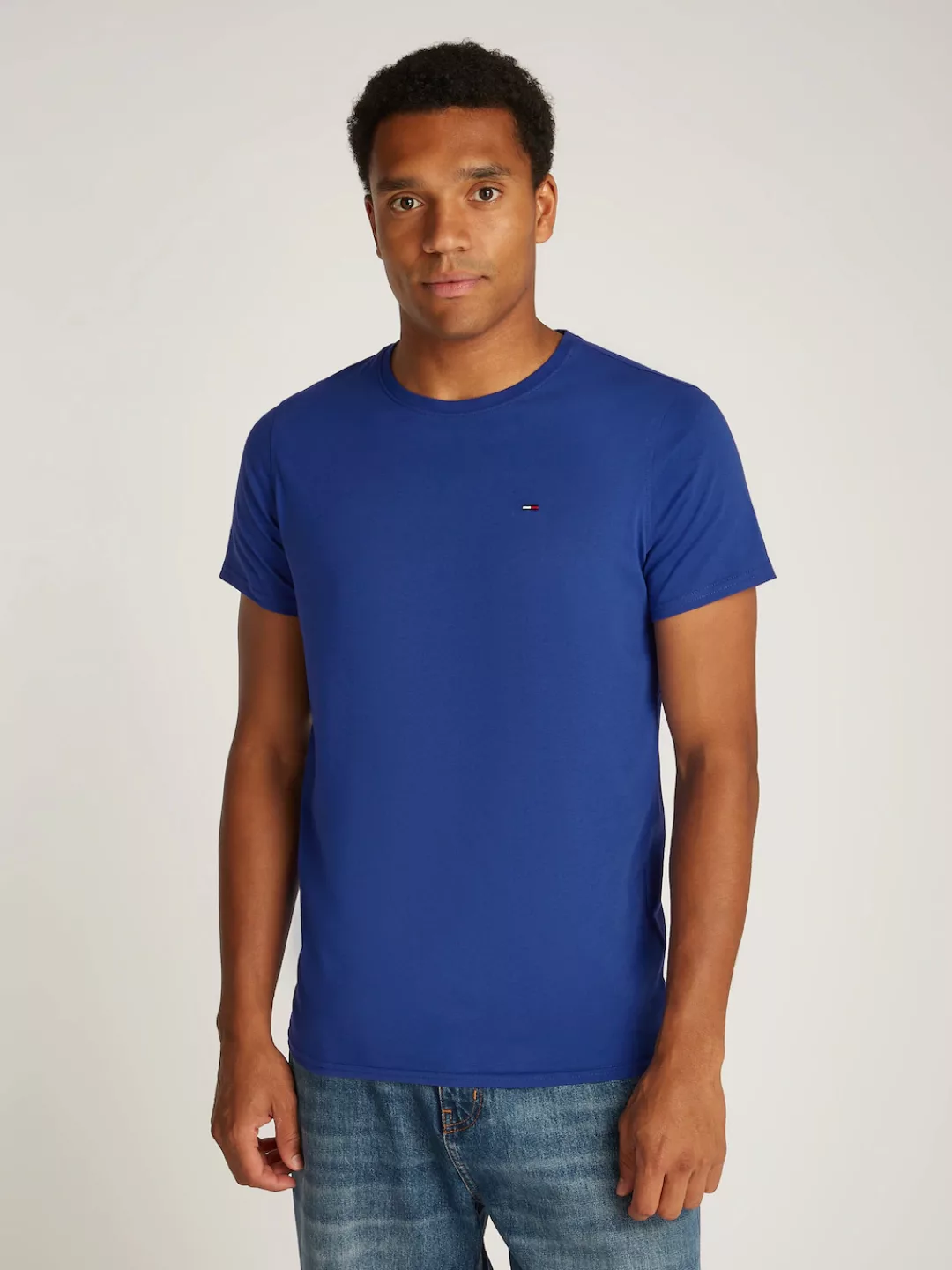 Tommy Jeans T-Shirt "TJM ESSENTIAL SOLID TEE", Regular Fit mit Rundhalsauss günstig online kaufen