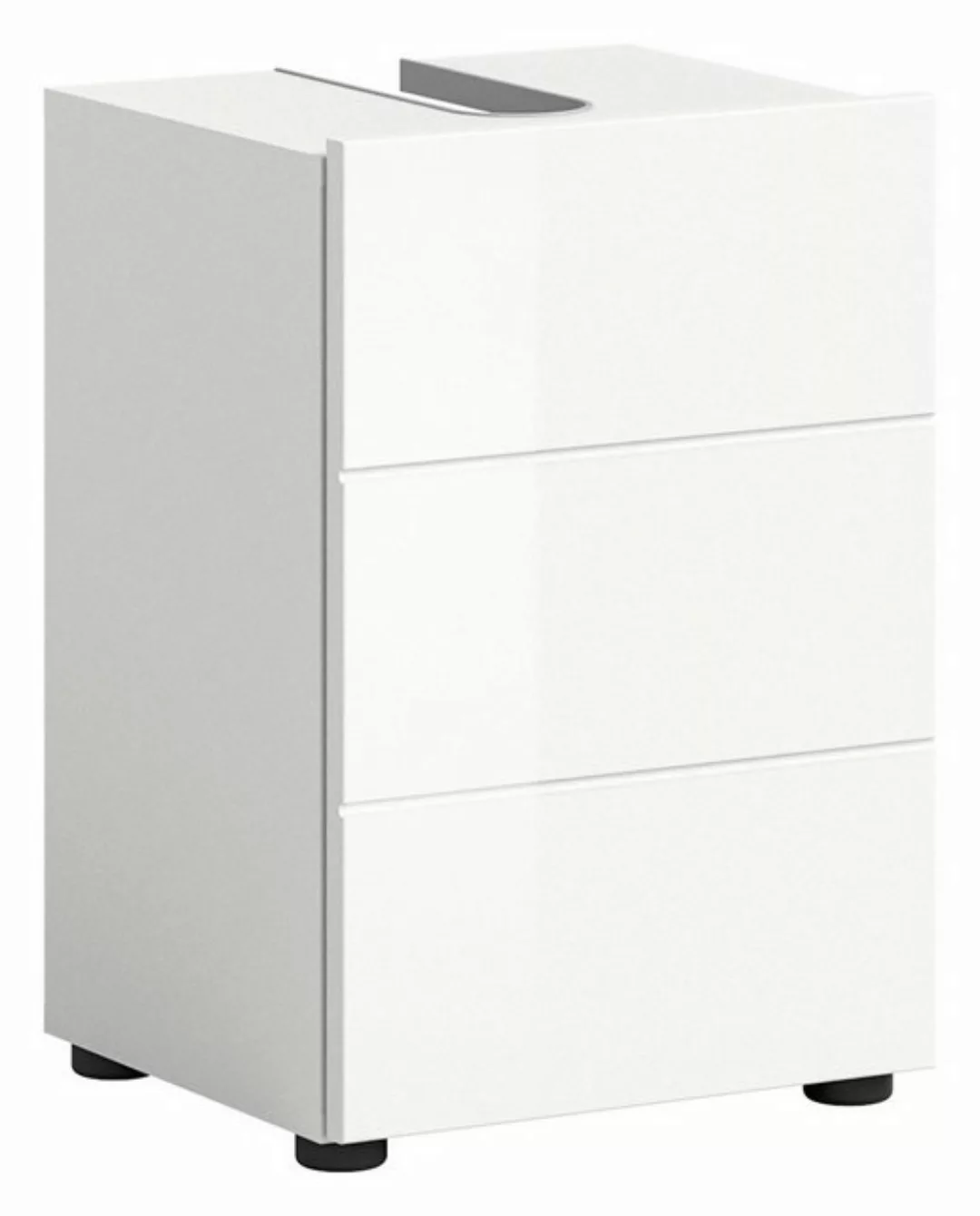 xonox.home Waschbeckenunterschrank in Weiß Hochglanz - 38x56x34cm (BxHxT) günstig online kaufen