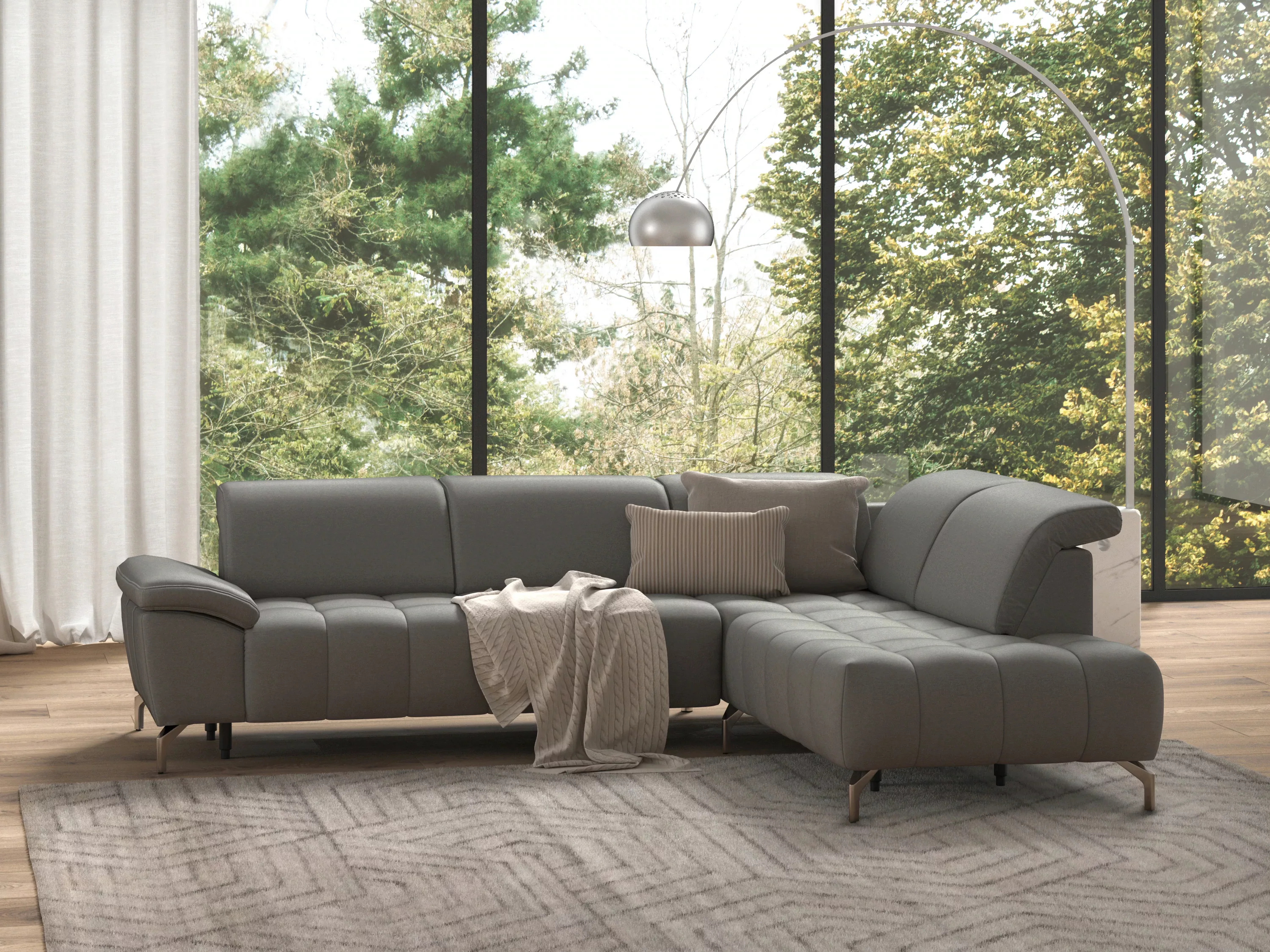 sit&more Ecksofa »Cool L-Form«, wahlweise mit Kopfteilverstellung und Vorzi günstig online kaufen