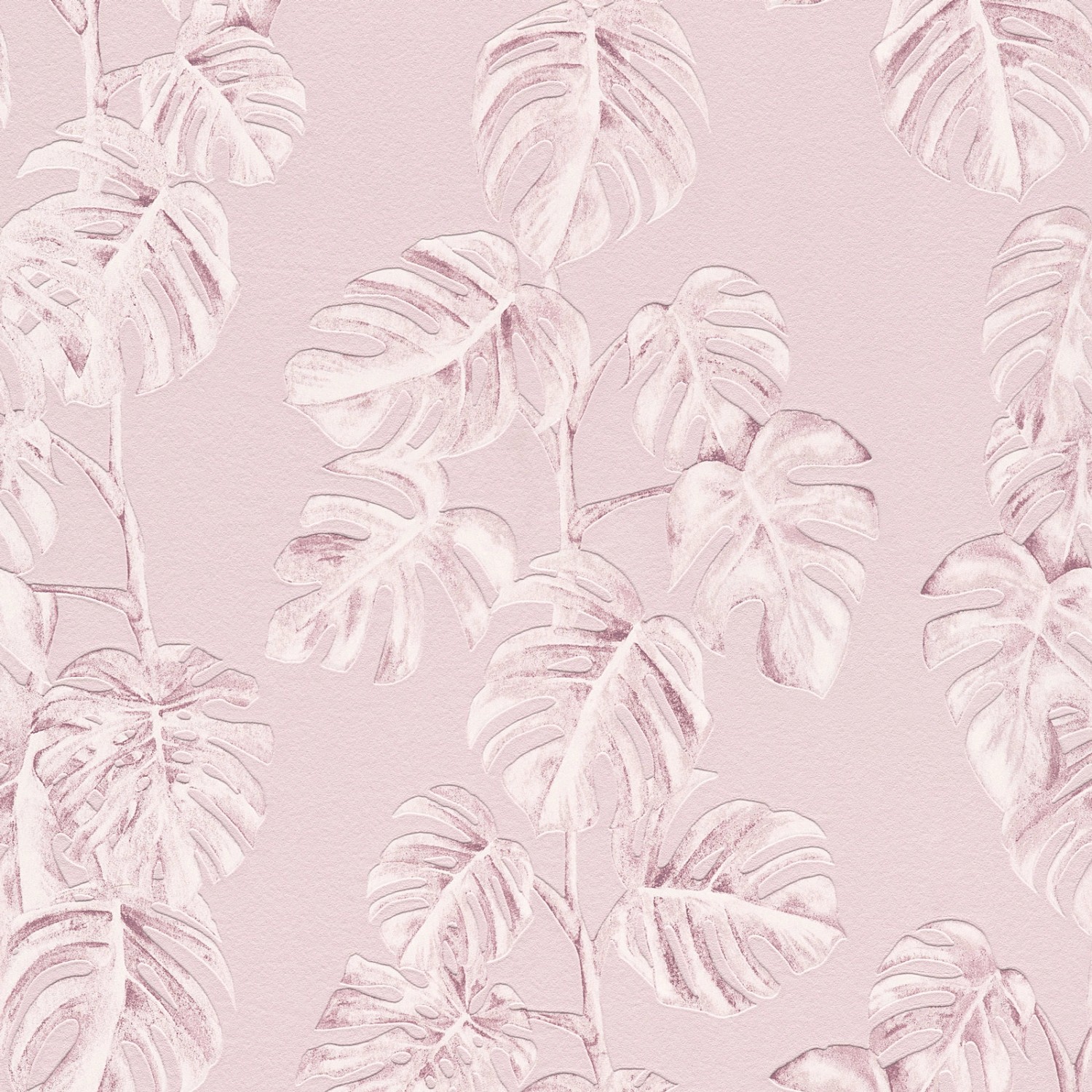 Bricoflor Altrosa Tapete mit Monstera Design Blätter Vliestapete in Rosa Id günstig online kaufen