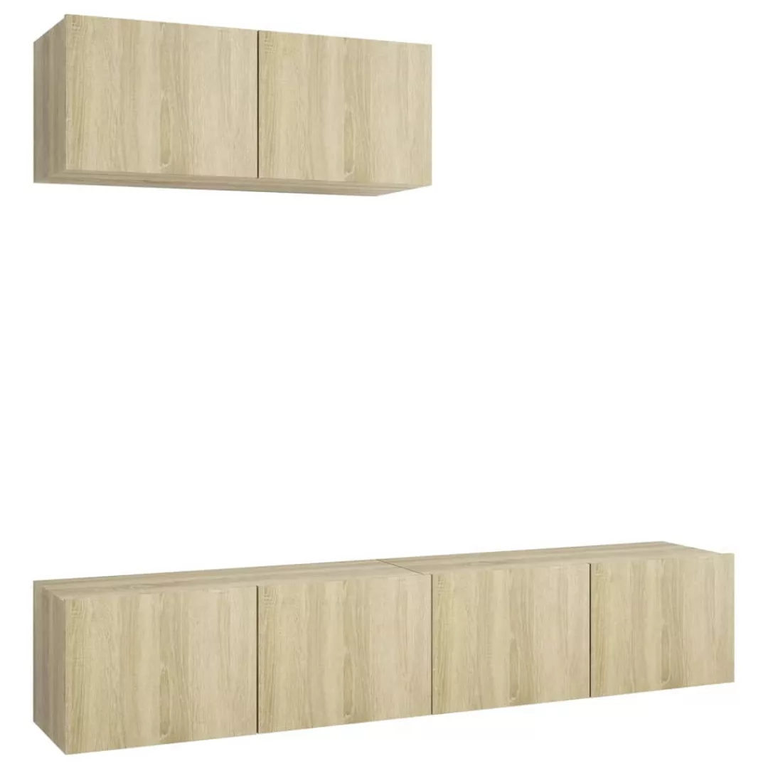 vidaXL TV-Schrank TV-Schränke 3 Stk Sonoma Eiche Spanplatte Lowboard Lowboa günstig online kaufen