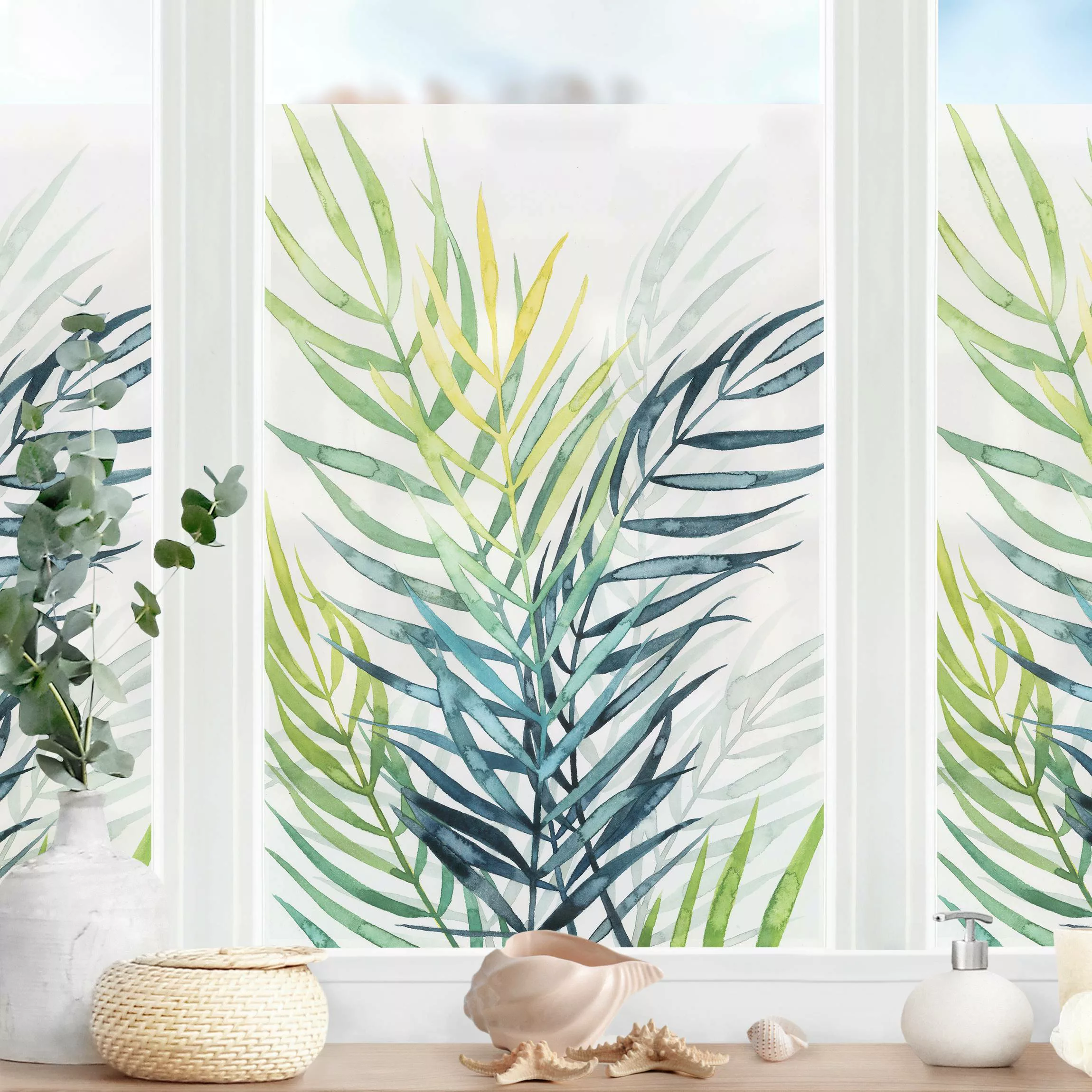 Fensterfolie Tropisches Blattwerk - Palme günstig online kaufen
