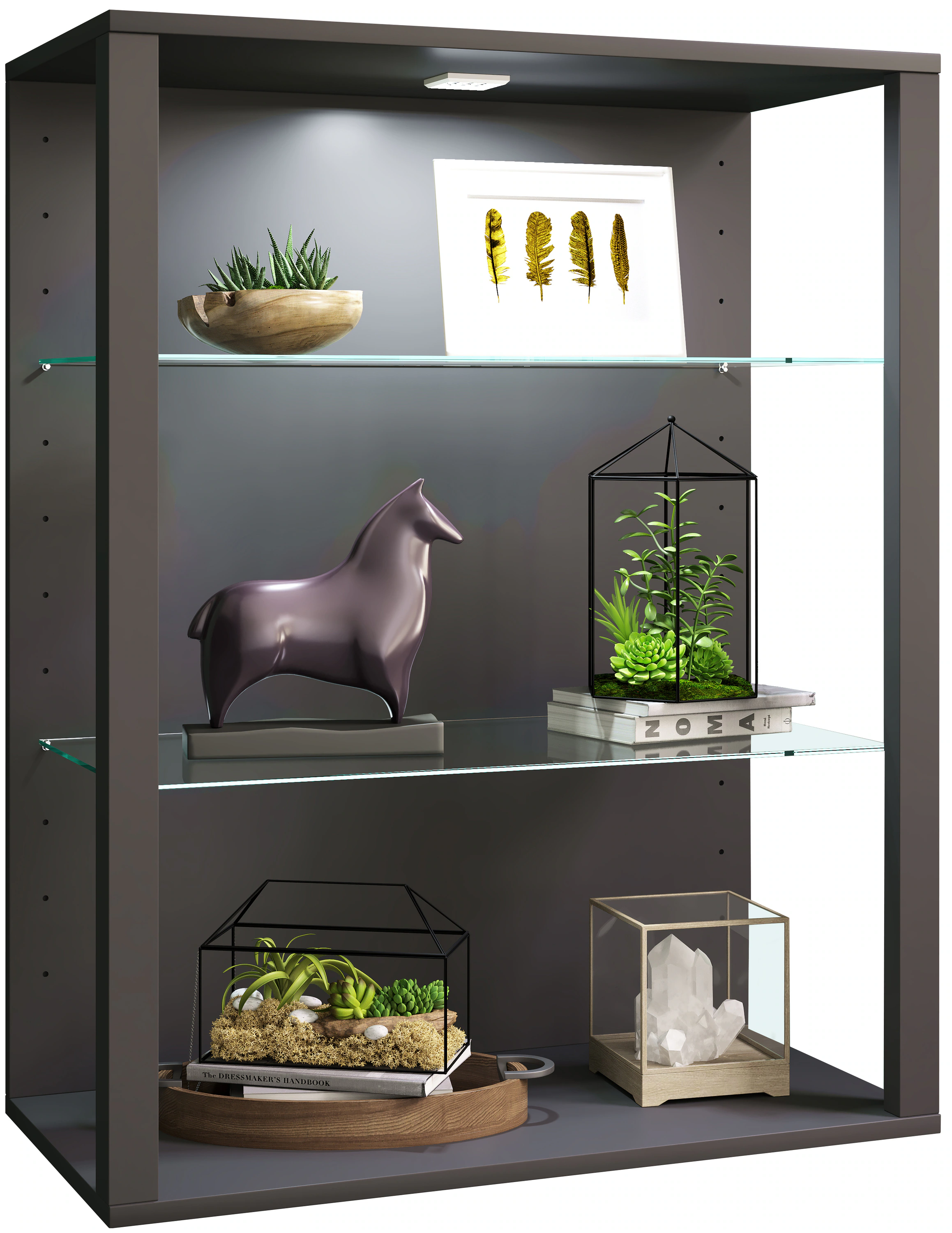 VCM Wandregal "VCM Glasvitrine hängend  Vitrine Glas mit ESG-Sicherheitsgla günstig online kaufen