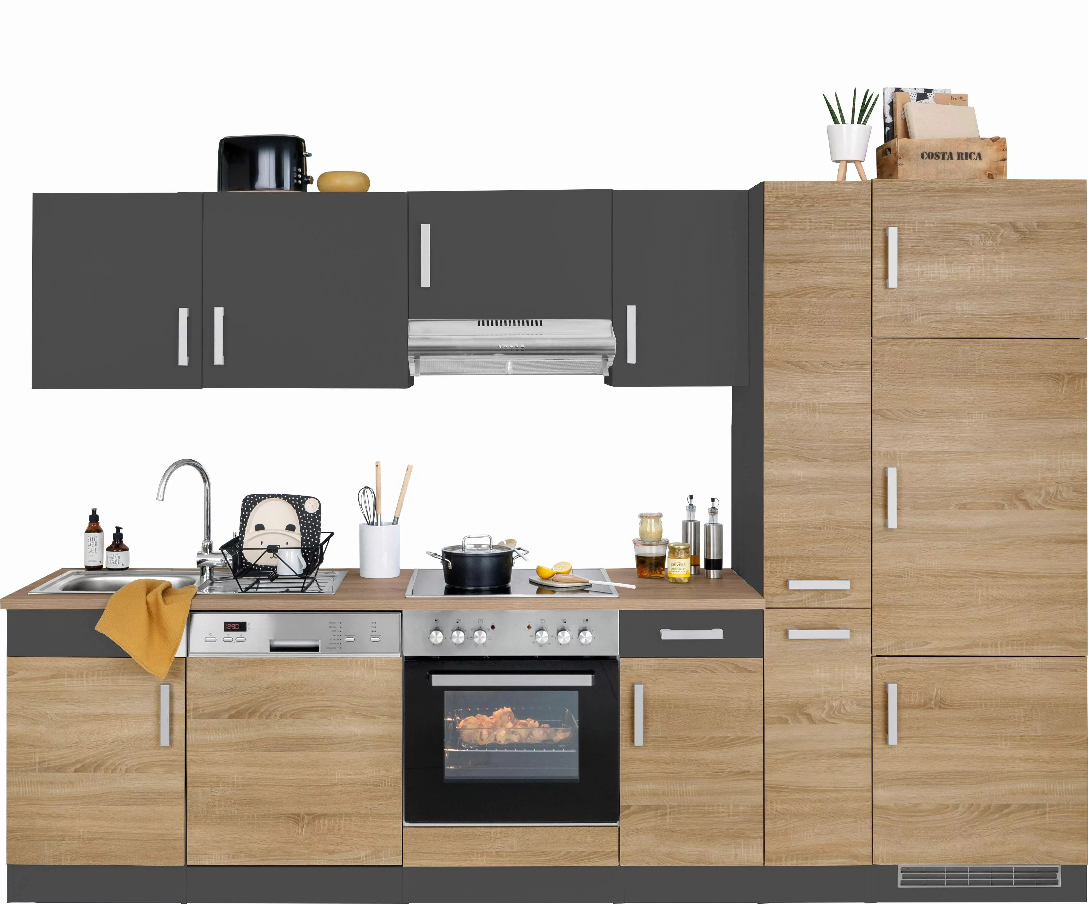 HELD MÖBEL Küchenzeile "Gera", ohne E-Geräte, Breite 300 cm günstig online kaufen