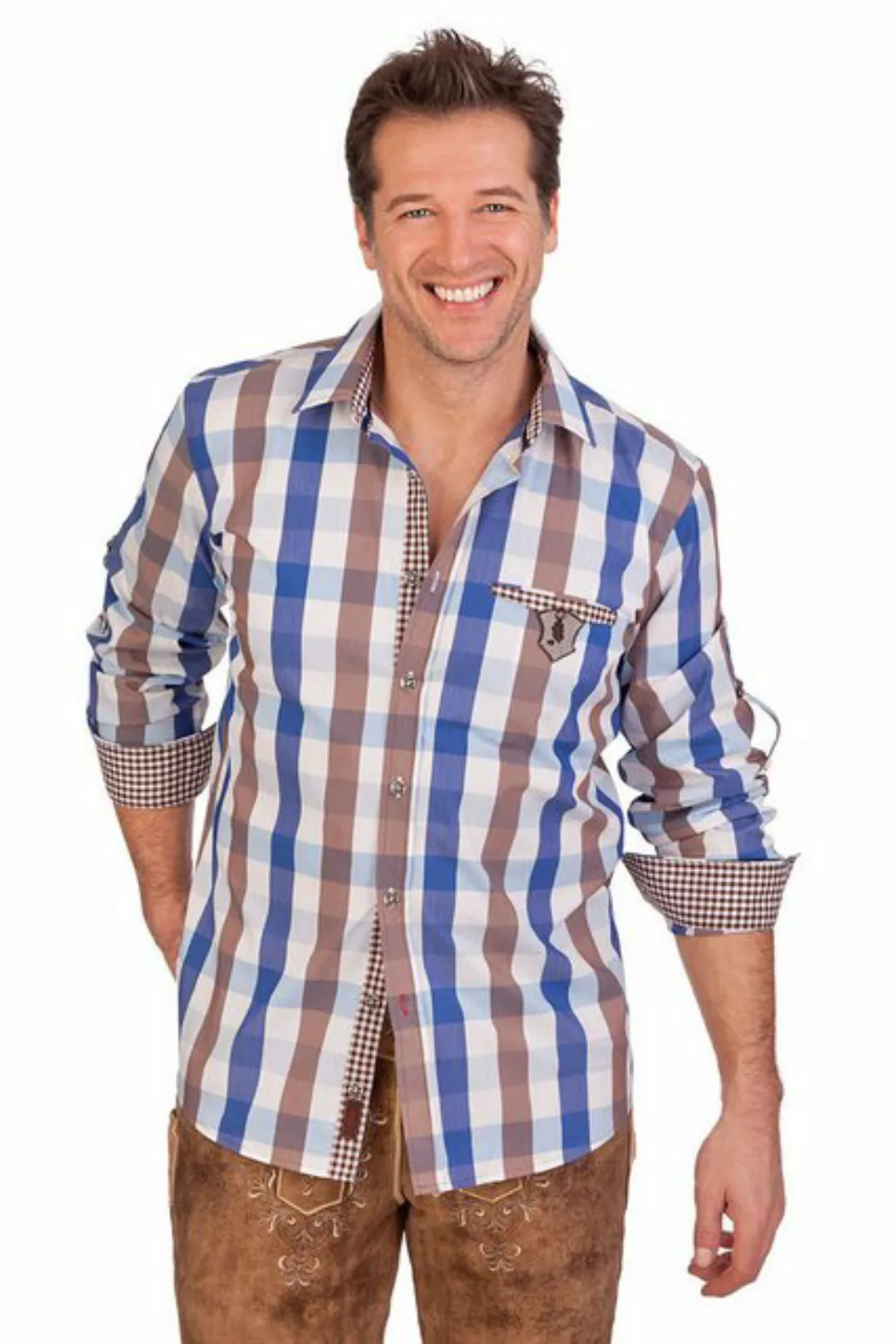 Spieth & Wensky Trachtenhemd Trachtenhemd - PARSBERG - blau, rot, grün günstig online kaufen