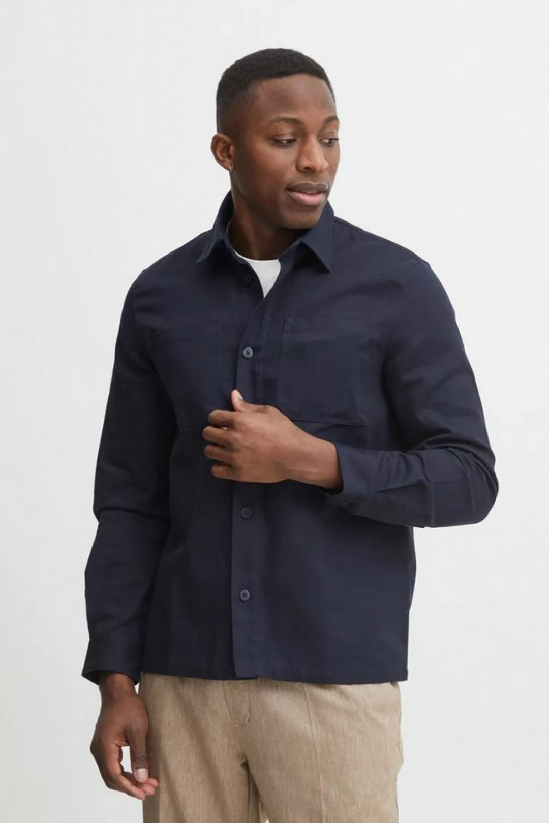 Casual Friday Langarmhemd Anton cotton twill overshirt 20504163 günstig online kaufen