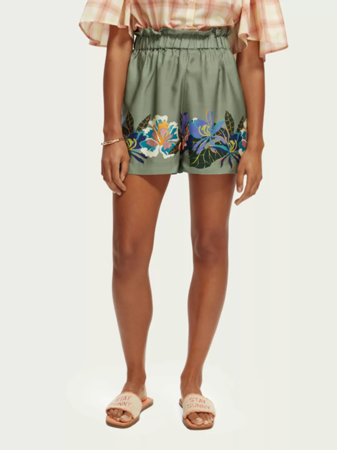 Scotch & Soda Shorts mit Print und hohem elastischem Bund günstig online kaufen