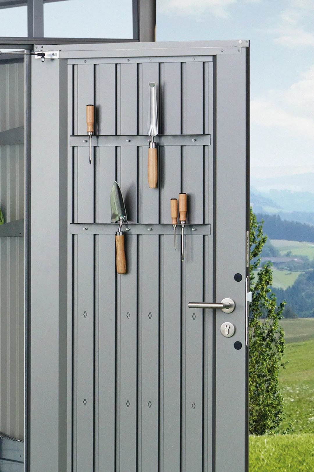 Biohort Gartengerätehalter "HighLine", 2er-Set, quarzgrau-metallic günstig online kaufen