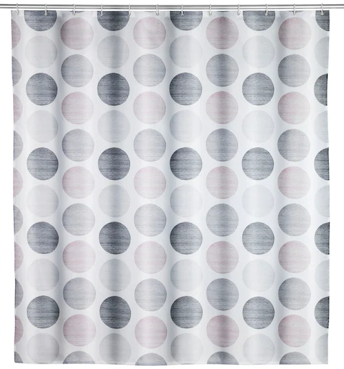 WENKO Duschvorhang "Pastell Dots", Höhe 200 cm, mit Punkte-Muster günstig online kaufen