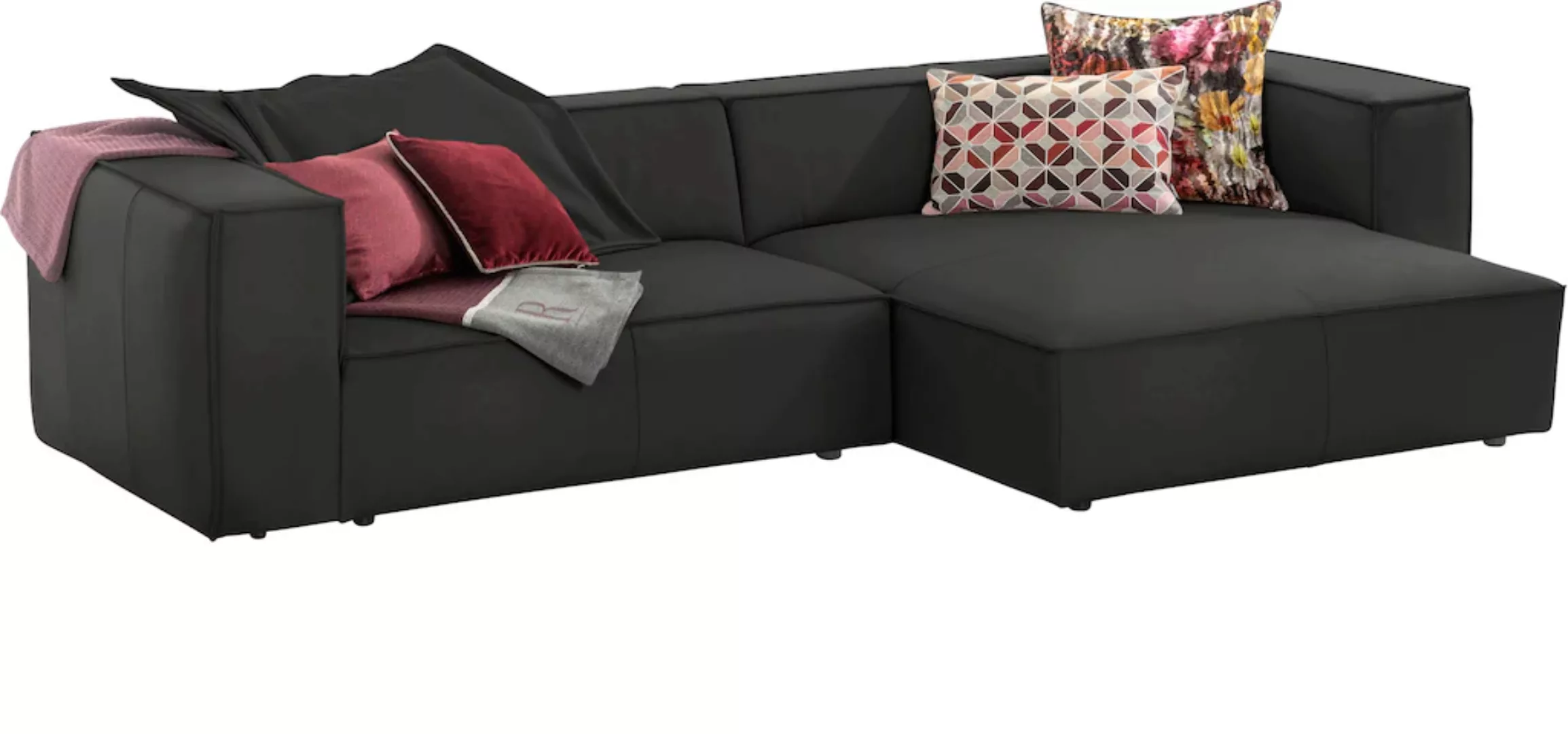 W.SCHILLIG Ecksofa "around-the-block", mit eleganter Biese, mit Federkern günstig online kaufen