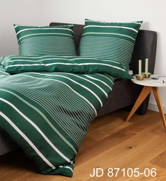 Janine Janine Mako-Satin Bettwäsche J. D. 87105 jade waldgrün Größe:  200x2 günstig online kaufen