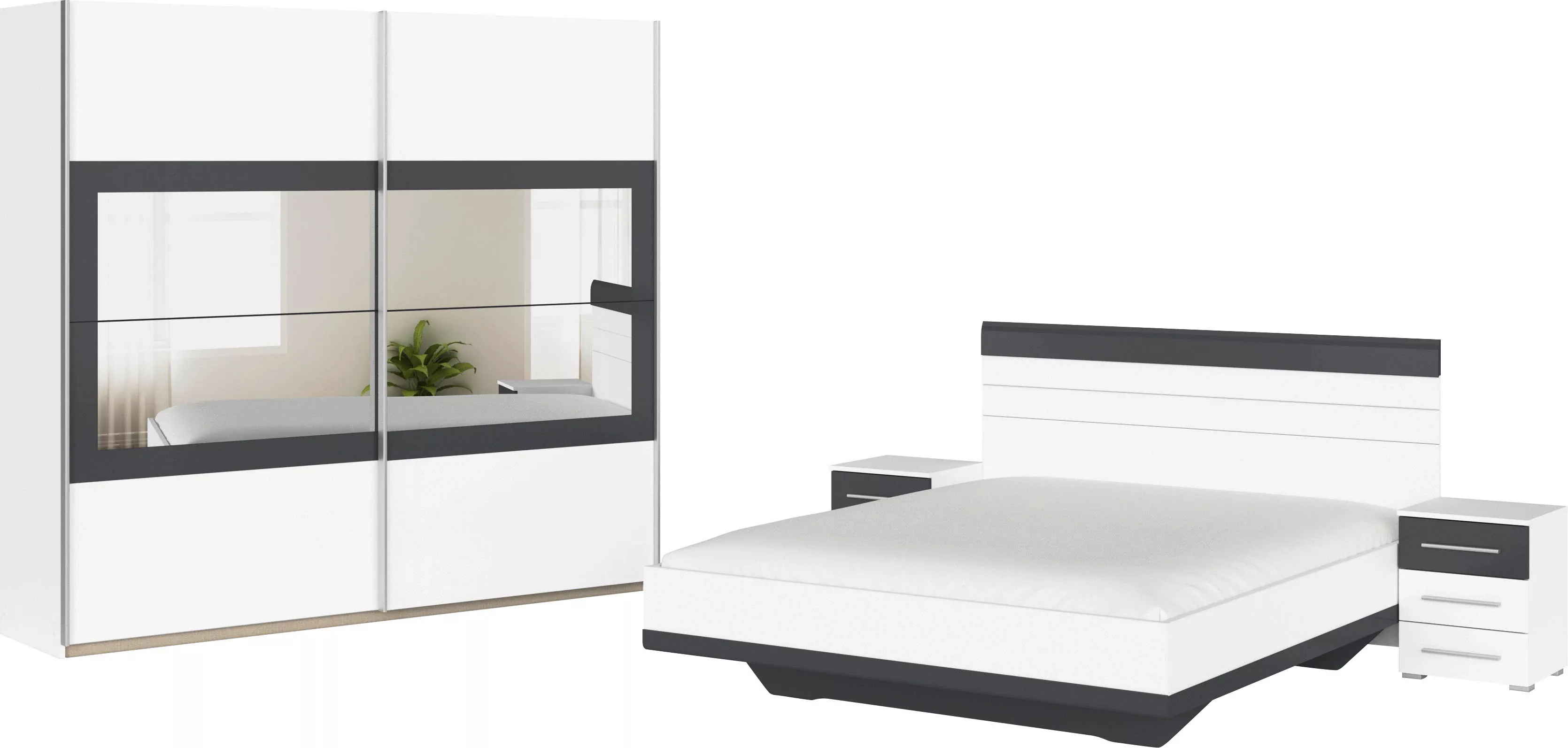 rauch Schlafzimmer-Set "Tarragona", (Set, 4 tlg.), Schrank in 3 Breiten, Be günstig online kaufen