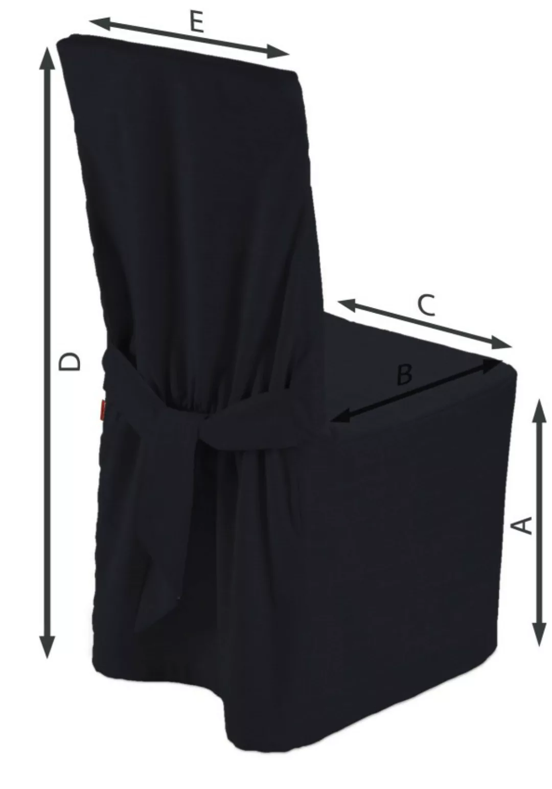 Stuhlhusse, schwarz, 45 x 94 cm, Loneta (133-06) günstig online kaufen