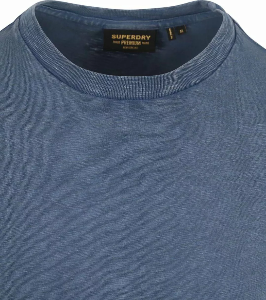 Superdry Slub T Shirt Melange Blau - Größe XL günstig online kaufen