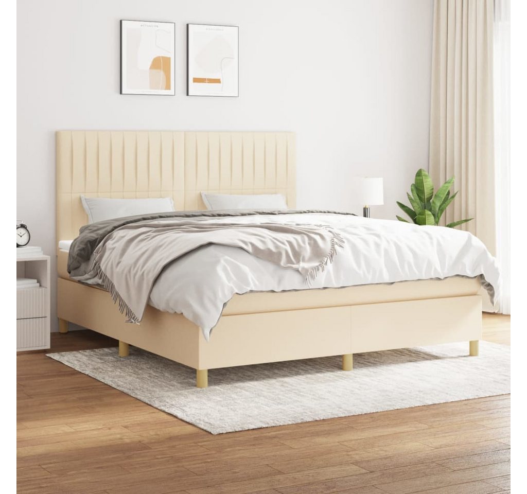 vidaXL Boxspringbett Bett Boxspringbett mit Matratze Stoff (180 x 200 cm, C günstig online kaufen