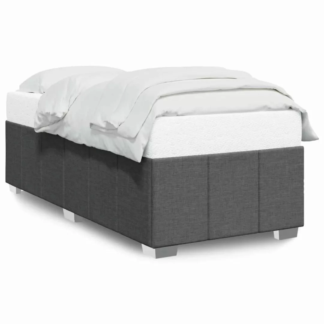 vidaXL Bett Bettgestell ohne Matratze Dunkelgrau günstig online kaufen