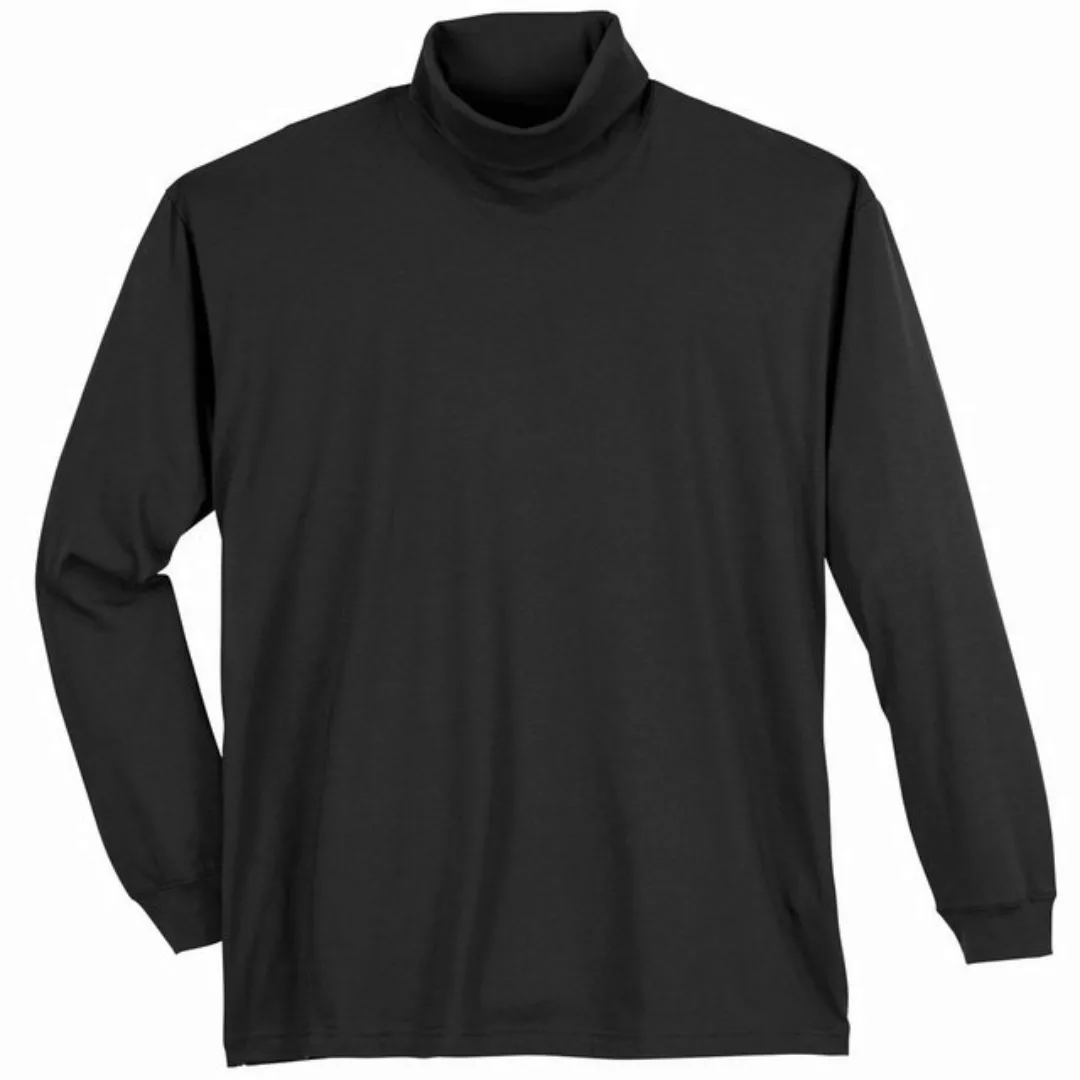 RAGMAN Poloshirt Ragman Langarm-Rolli Übergröße schwarz günstig online kaufen