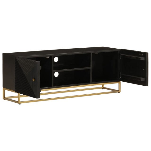 vidaXL TV-Schrank TV-Schrank Schwarz 110x30x40 cm Massivholz Mango und Eise günstig online kaufen