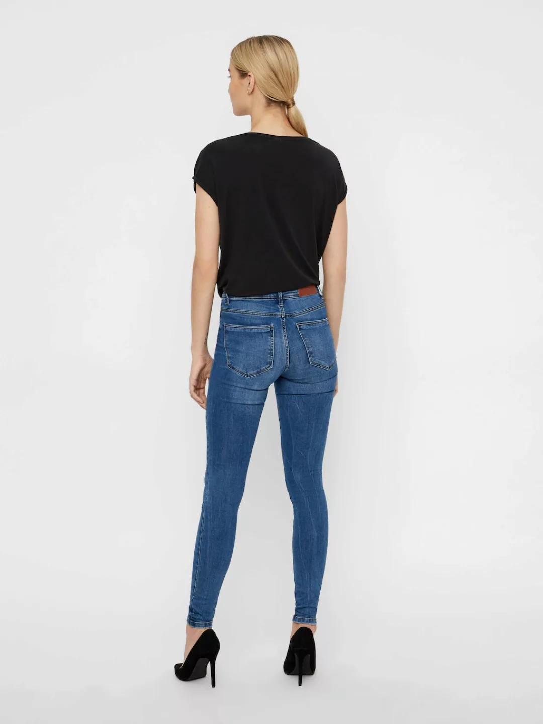 VERO MODA Vmtanya Mid Rise Skinny Fit Jeans Damen Blau günstig online kaufen