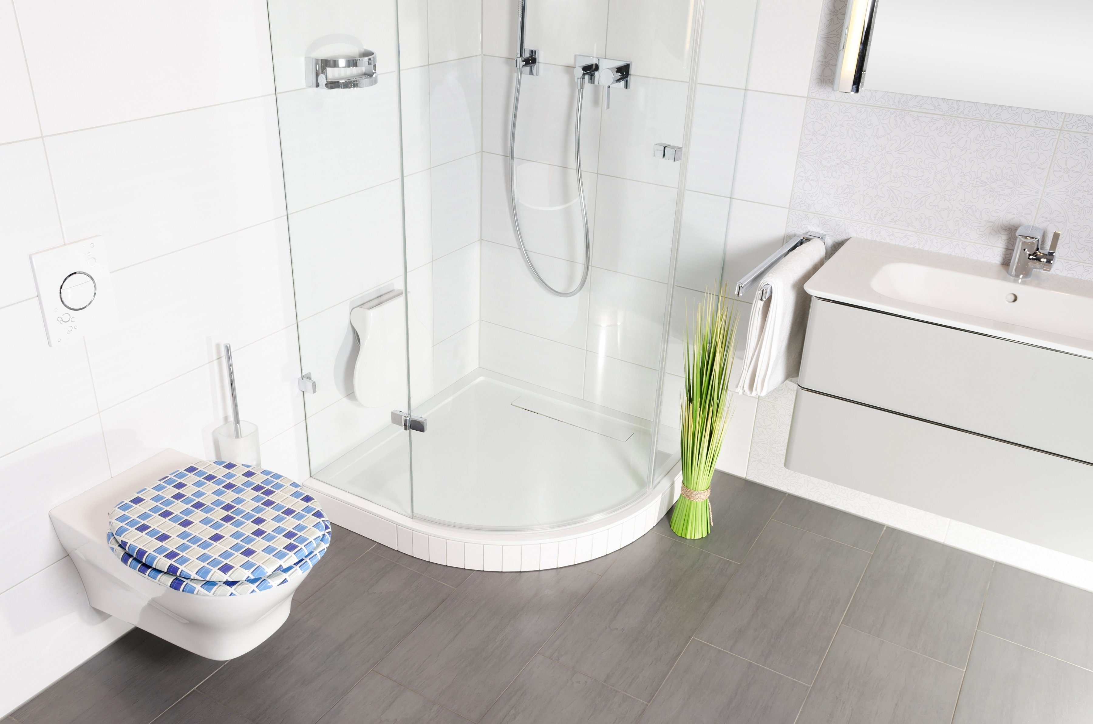 Sanilo WC-Sitz Mosaik Blau, mit Absenkautomatik günstig online kaufen