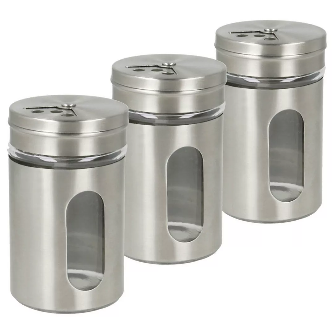 Metaltex Gewürzstreuerset Inox silber Edelstahl H/D: ca. 8x5 cm günstig online kaufen