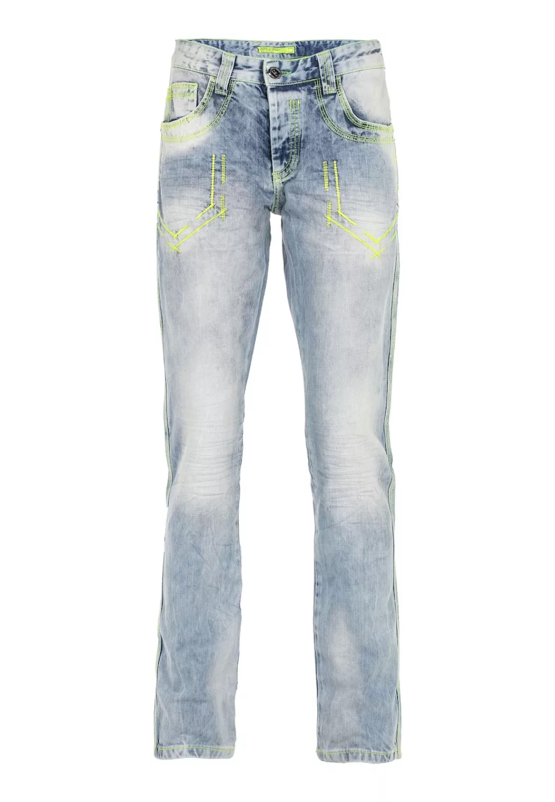 Cipo & Baxx Regular-fit-Jeans "DENIM", bequeme Jeans mit heller Waschung, C günstig online kaufen