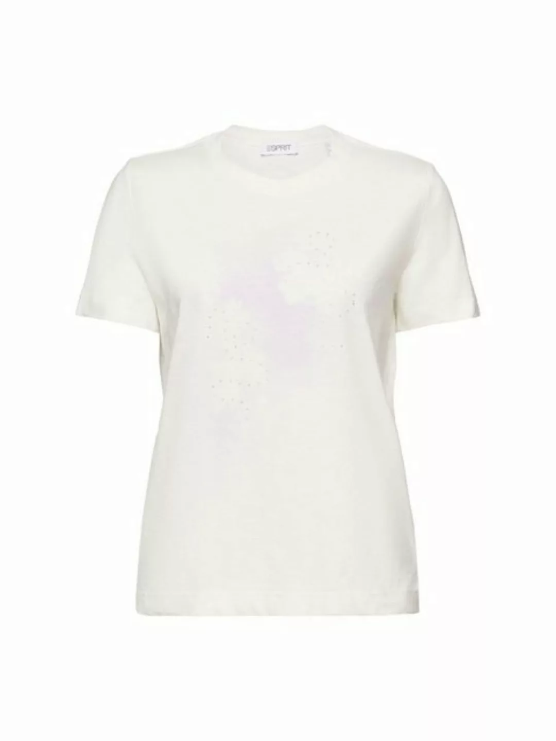 Esprit T-Shirt T-Shirt mit Print und Slub-Struktur (1-tlg) günstig online kaufen