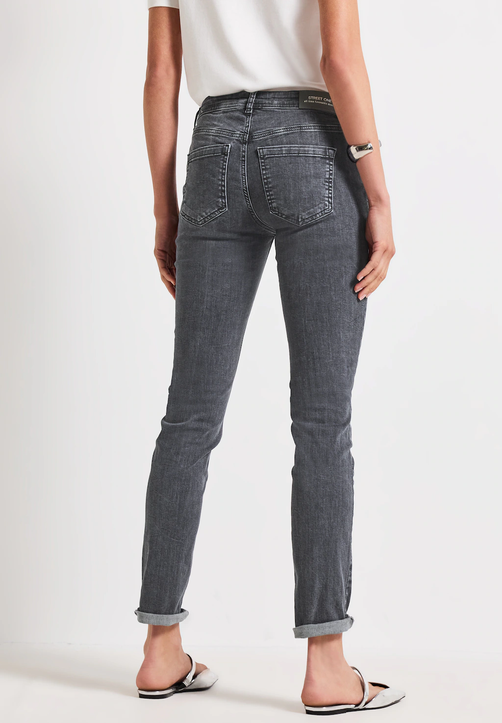 STREET ONE Slim-fit-Jeans, Middle Waist günstig online kaufen
