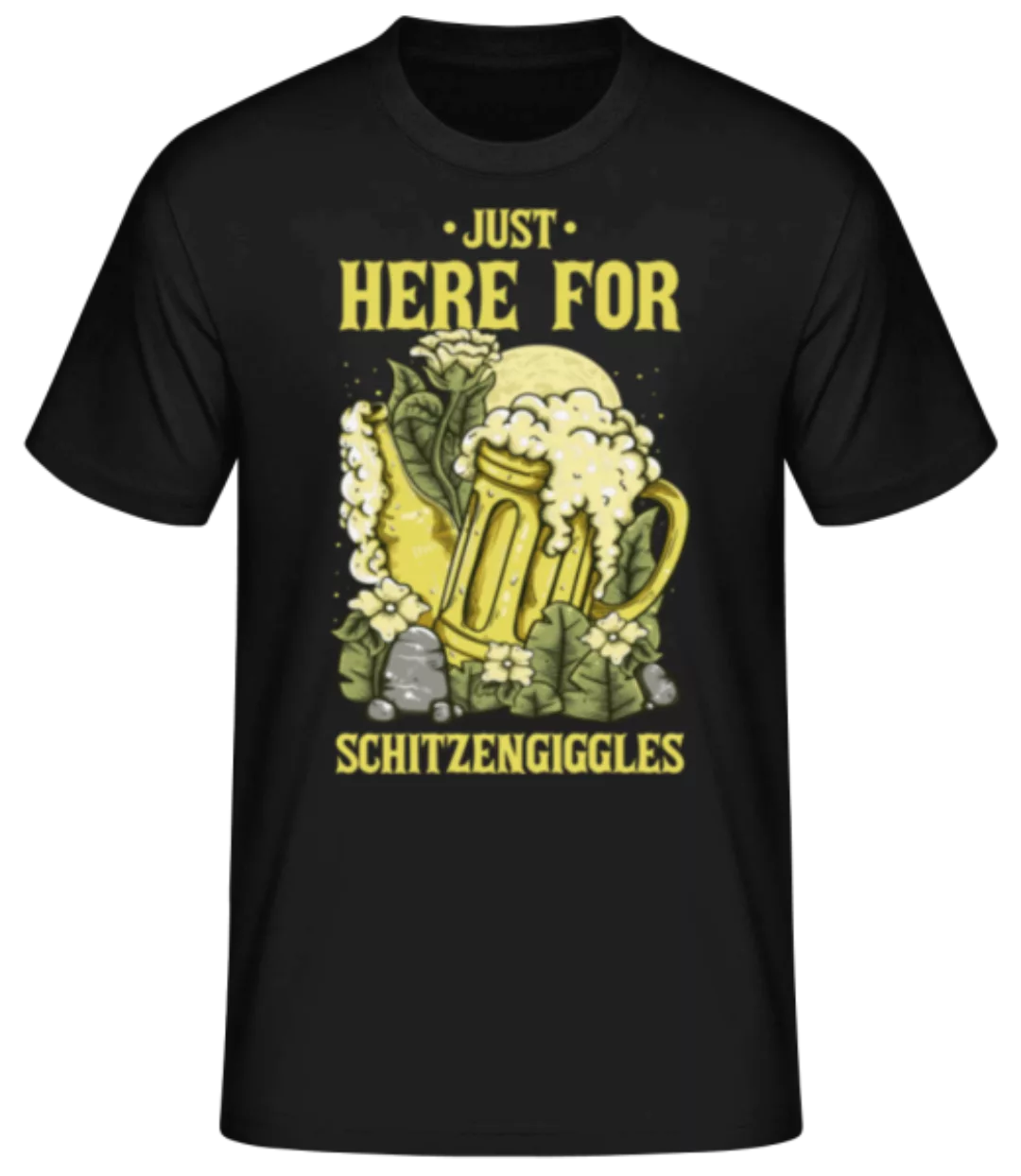 Here For Schitzengiggles · Männer Basic T-Shirt günstig online kaufen