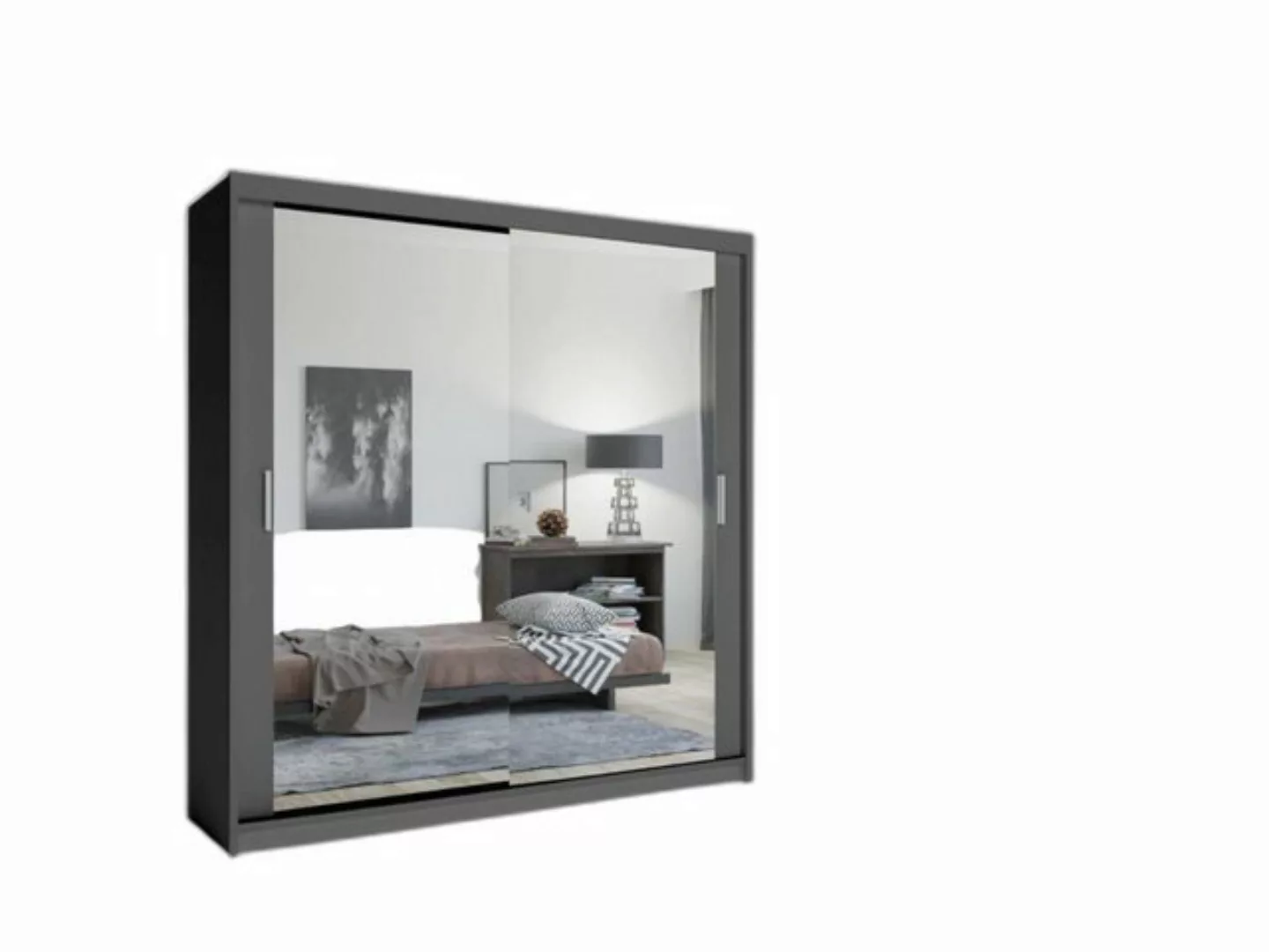 Xlmoebel Kleiderschrank Grau Modern Kleiderschrank Glas Designer Schrank (1 günstig online kaufen