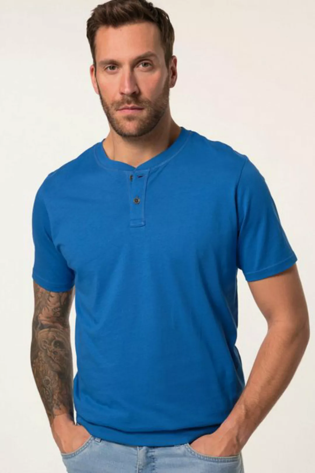 JP1880 T-Shirt JP 1880 Henley Bauchfit Halbarm Rundhals bis 8 XL günstig online kaufen