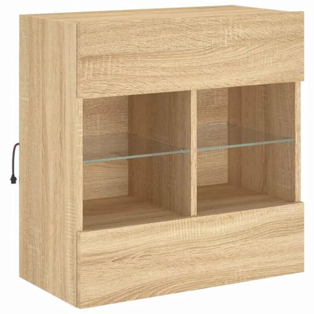 vidaXL Hängeschrank Hängeschrank Wandschrank mit LED Leuchten Sonoma Eiche günstig online kaufen