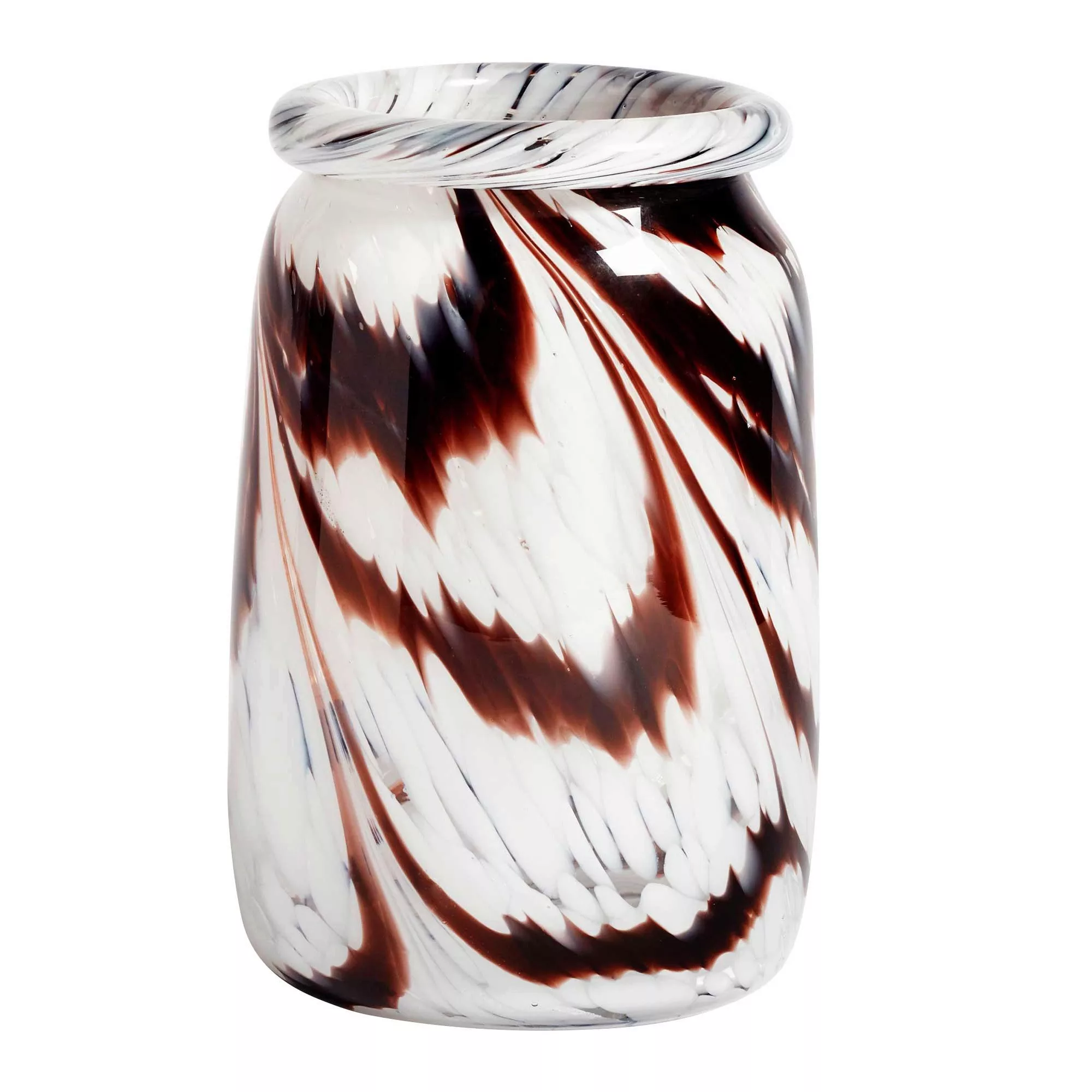 Hay Splash Vase Roll Neck L Coffee Weiß günstig online kaufen