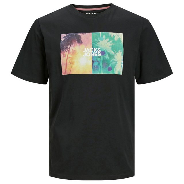 Jack & Jones Rundhalsshirt Jack&Jones XXL T-Shirt schwarz Fotoprint JJNAVIN günstig online kaufen