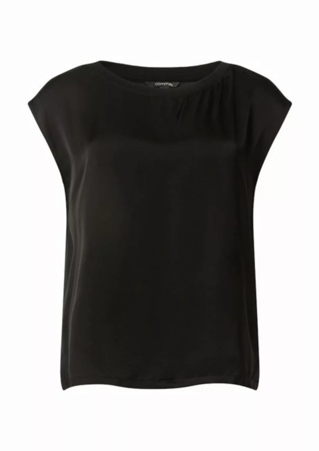 Comma Shirttop T-Shirt im Fabricmix mit U-Boot-Ausschnitt günstig online kaufen