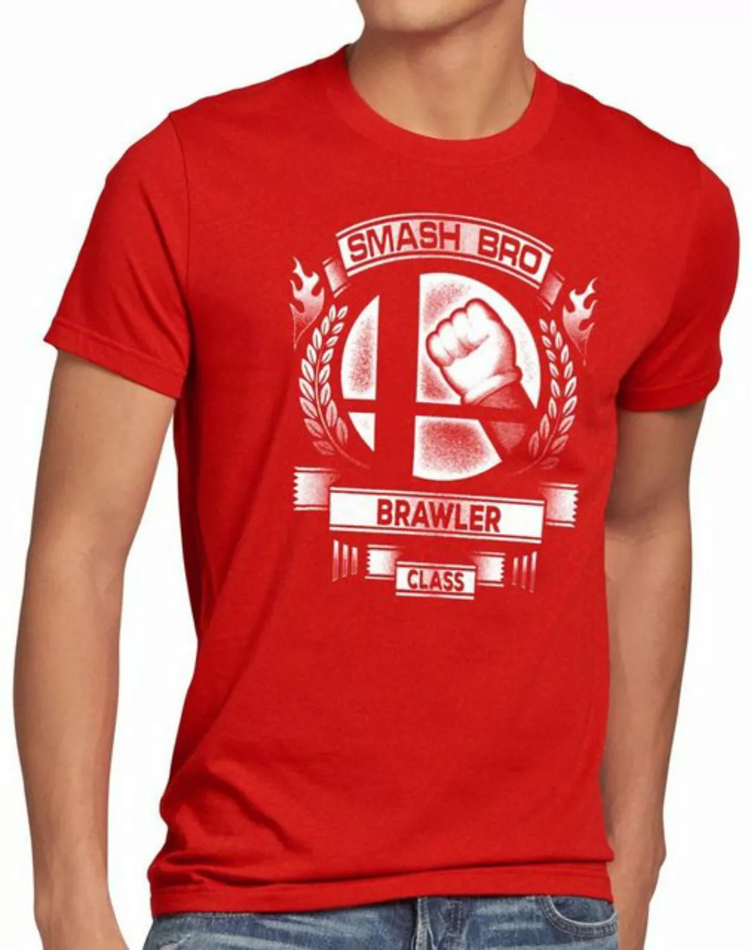 style3 Print-Shirt Herren T-Shirt Brawler Smash ultimate brothers super swi günstig online kaufen