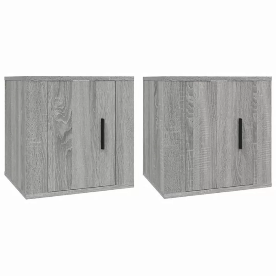 furnicato TV-Schrank TV-Wandschränke 2 Stk. Grau Sonoma 40x34,5x40 cm günstig online kaufen