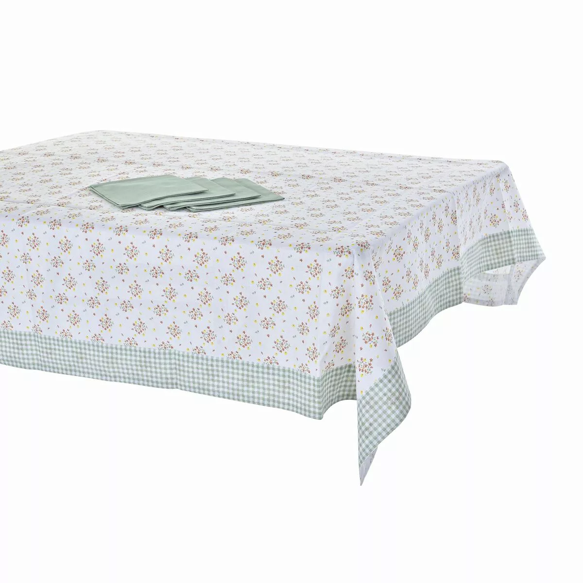 Tischwäsche-set Dkd Home Decor Blomster Polyester Baumwolle Grün (150 X 250 günstig online kaufen